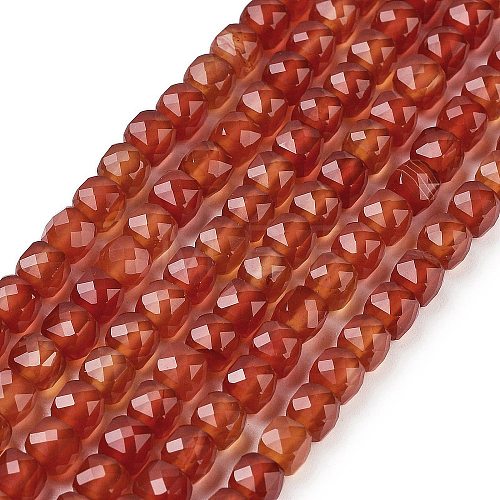 Natural Red Agate Beads Strands G-H042-A49-02-1