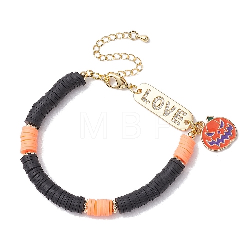 Handmade Polymer Clay Beaded Bracelets BJEW-JB10702-1