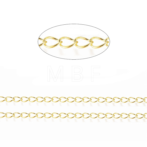 Brass Twisted Chains CHC-Q001-5x4mm-G-1