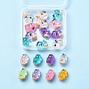 20Pcs Translucent Resin Cute Cow Ornament RESI-FS0002-11-6