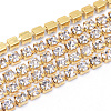 Brass Rhinestone Strass Chains CHC-T003-SS8-01C-1