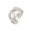 304 Stainless Steel Cuff Rings for Women RJEW-G338-25P-4