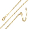 3MM Brass Textured Oval Link Chain Necklaces for Women KK-CBA2293-13G-4