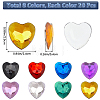 Gorgecraft 160Pcs 8 Colors Acrylic Rhinestone Cabochons MACR-GF0001-05-2