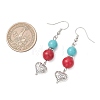 Synthetic Turquoise & Alloy Dangle Earrings EJEW-JE06929-4