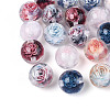 Transparent Inner Flower Resin Beads RESI-T061-08M-1