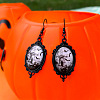 Alloy Glass Dangle Earrings FS-WGFE353-09-1