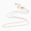 Brass Chain Necklaces NJEW-P222-05RG-1