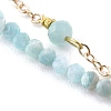 Faceted Natural Amazonite Tiered Necklaces NJEW-F212-06E-3