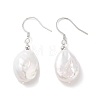 Natural Pearl Dangle Earrings for Women EJEW-C082-10B-P-1