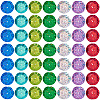 700Pcs 7 Colors UV Plating PVC Plastic Beads FIND-GF0009-55-7