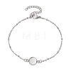 304 Stainless Steel Round Cabochon Setting Bracelets BJEW-JB11092-02-1