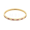 Rack Plating Brass Micro Pave Cubic Zirconia Bangles for Women BJEW-G730-01G-02-2