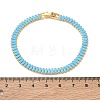 Synthetic Turquoise Tennis Bracelets KK-CBA964F-01G-05-5