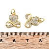 Brass Micro Pave Cubic Zirconia Pendants KK-C092-24D-G-3