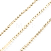 Brass Flat Round Beaded Ball Chains CHC-M025-53G-1