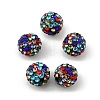 Polymer Clay Pave Rhinestone Beads RB-Q197-10mm-30-3