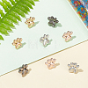   8Pcs 4 Colors Alloy Cat Claw Print Watch Band Studs MOBA-PH0001-11-5