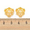 Rack Plating Brass Micro Pave Clear Cubic Zirconia Bead Caps KKB-L215-050G-3