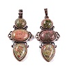 Natural Unakite Pendants G-Q158-04-05-1