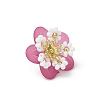 Glass Seed Beaded Flower Pendants PALLOY-MZ01128-04-3