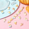 21Pcs 7 Styles Electroplated Resin Beads RESI-CJ0004-62-6