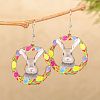 Easter Wood Dangle Earrings FS-WGC15A4-04-1