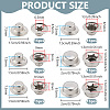 90Pcs 6 Styles Iron Bag Buckles IFIN-FG0001-06-2