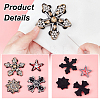 8Pcs 4 Style Snowflake & Cross & Star Shape Handicraft Rhinestone Appliques PATC-HY0001-17-3