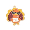 Thanksgiving Day Alloy Enamel Pendants ENAM-I076-01G-04-1