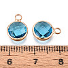 Golden Tone Brass Glass Charms GLAA-ZX008-24B-G-3
