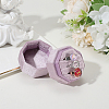 Velvet Cover Plastic Couple Ring Box VBOX-WH20003-001J-3