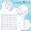 3Pcs 3 Styles Transparent Acrylic Grided Storage Boxes with Magnetic Lid for Loose Shell Beads CON-YW0001-99-2