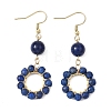 304 Stainless Steel Round Dangle Earrings EJEW-JE06786-01-1
