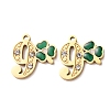 304 Stainless Steel Enamel & Rhinestone Pendants STAS-B130-01G-9-1