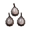 Natural Rose QuartzTeardrop Pendants G-K363-01R-17-1