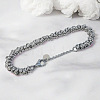 304 Stainless Steel Ring Beaded Bracelets for Women WGE0A36-01-2