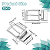 WADORN 2Pcs Zinc Alloy Roller Buckles Clasps FIND-WR0010-48-2