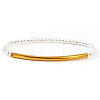 Luxury Round Brass Beads & Curved Tube Stretch Bracelets for Women CV0826-2-1