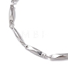 304 Stainless Steel Rectangle Link Chain Bracelets for Women Men BJEW-JB10272-01-3