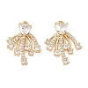 Brass Micro Pave Clear Cubic Zirconia Pendants KK-B172-05G-1