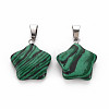 Star Dyed Synthetic Malachite Pendants G-Q367-02-2