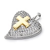 Brass Micro Pave Cubic Zirconia Pendants KK-S510-32GP-07-2