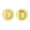 Brass Micro Pave Clear Cubic Zirconia Beads KK-T030-LA843-DX3-3