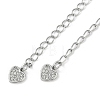 Brass Micro Pave Cubic Zirconia Ends with Chains KK-U043-03P-2