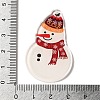 Printed Christmas Themed Acrylic Pendants OACR-L018-11B-3