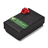 Kraft Paper Gift Boxes with Faux Rose Flower Outside for Jewelry Set CON-Z011-01B-02-1