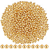 500Pcs Brass Smooth Round Beads KK-PA0001-19G-1