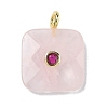 Natural Rose Quartz Faceted Pendants G-C274-03-G06-1