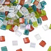4 Colors Christmas 2-Hole Square Glass Seed Beads SEED-X0058-10-1